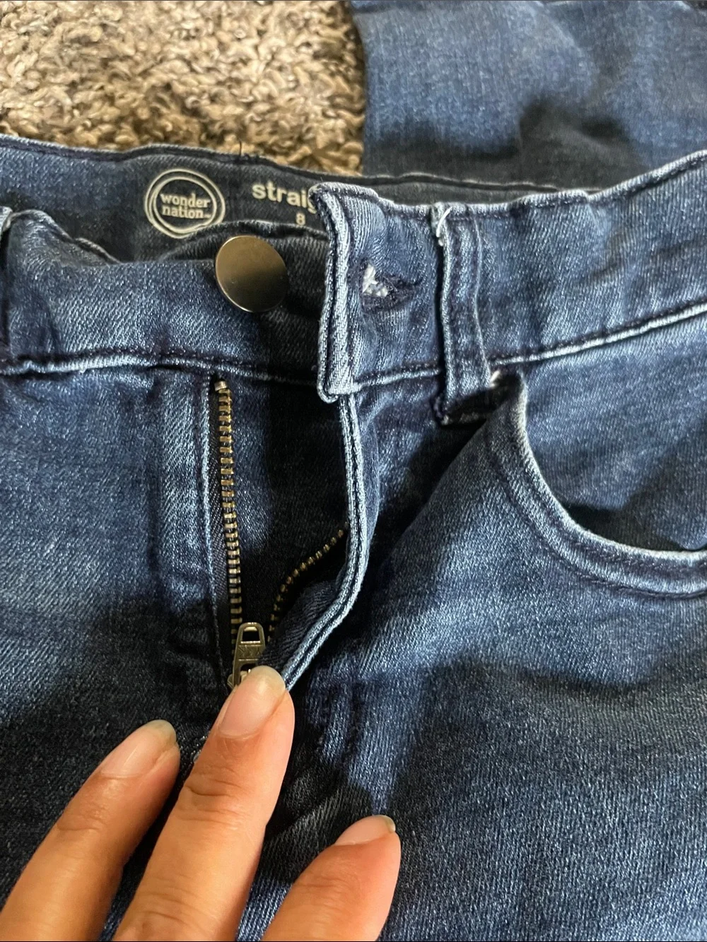 wonder nation Dark Blue Straight Leg Kids Jeans